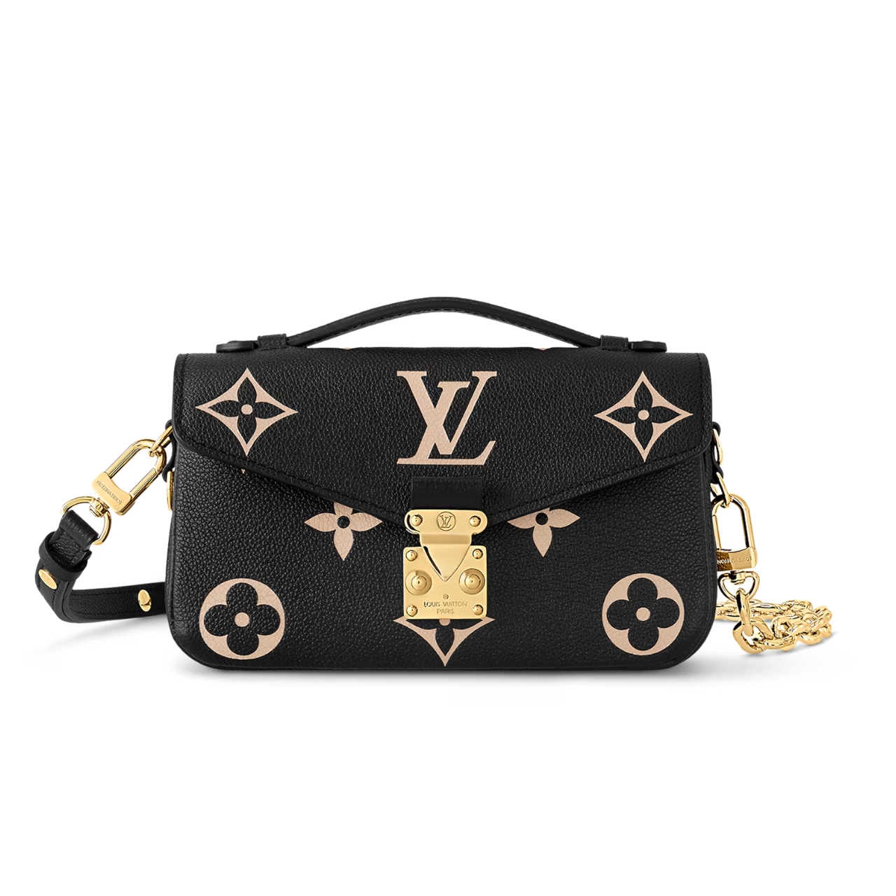 Louis Vuitton Pochette M Tis East West Monogram Empreinte Leather Black 21Cm M46596