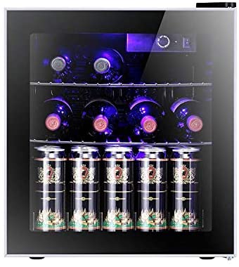 Antarctic Star 26 Bottle Wine Cooler/Cabinet Beverage Refrigerator Small Mini Red & White Wine Cellar Beer Soda Clear Front Glass Door Counter Top Bar Fridge