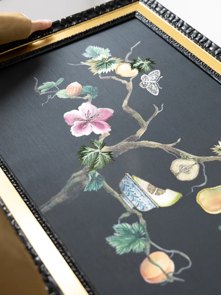 AH229 - Silk Embroidery Painting 