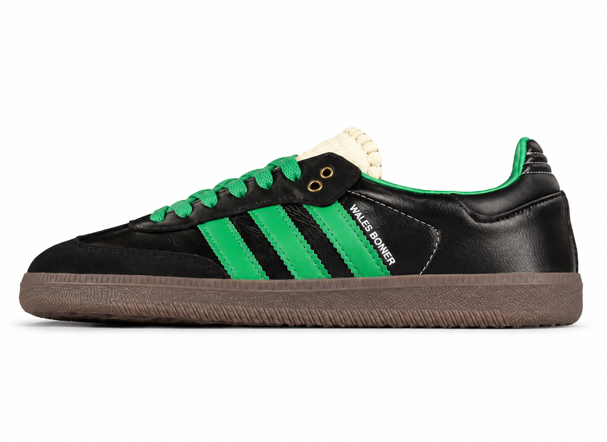 Adidas Wales Bonner Samba Vegan Og Shoes Core Black/Green/Beige S42590