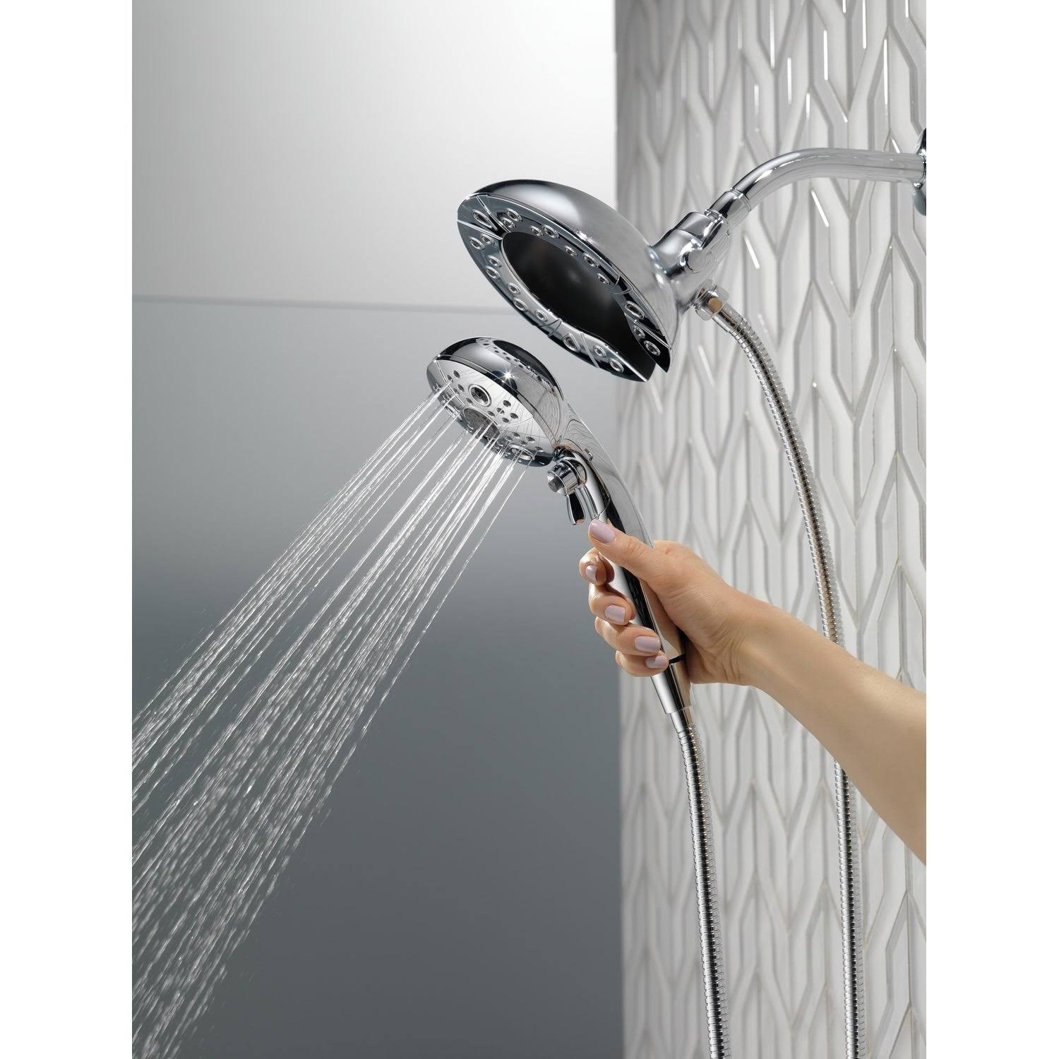 Delta 58480-PK In2ition H2Okinetic 5-Setting Two-in-One Shower - Chrome