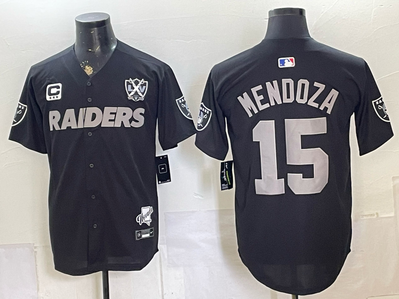 Men's Las Vegas Raiders Fernando Mendoza #15 Black Player Jersey