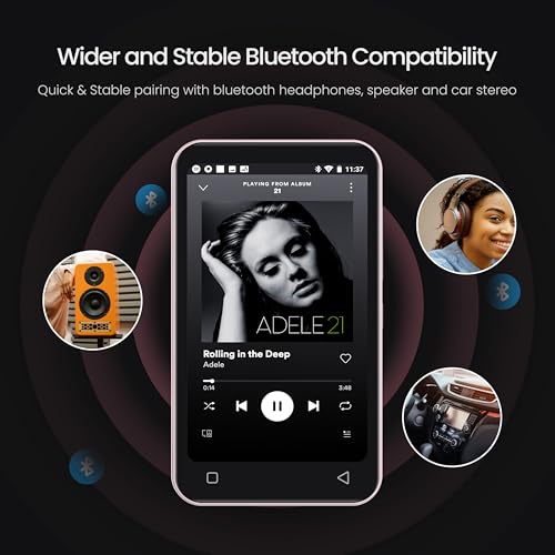 TIMMKOO 80GB Kids MP3 Player with Bluetooth, Parental Controls, Pre-Installed Spotify, Spotify Kids, Audible, 4