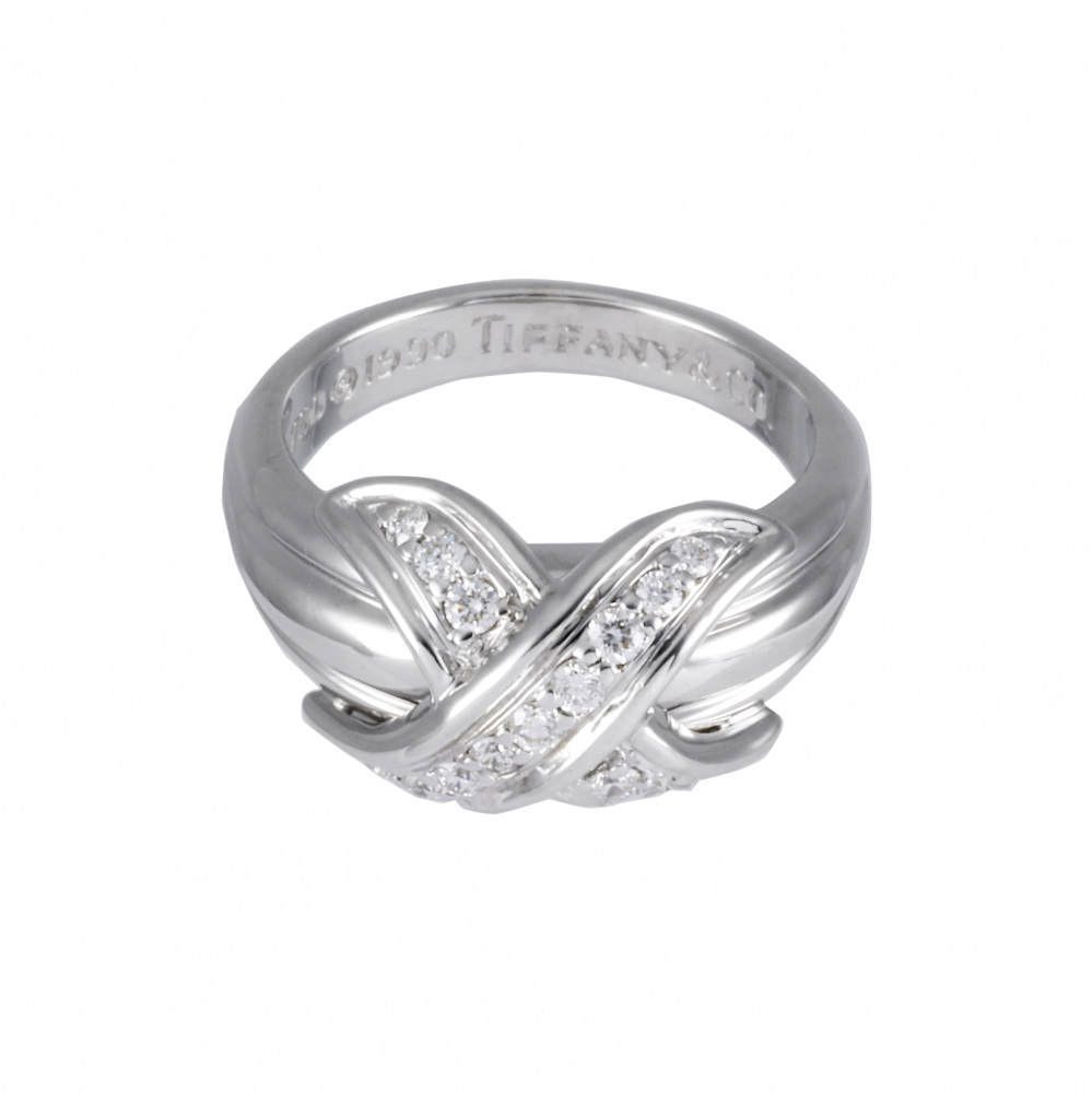 Tiffany & Co. Tiffany Signature Diamond K18WG White Gold Ring