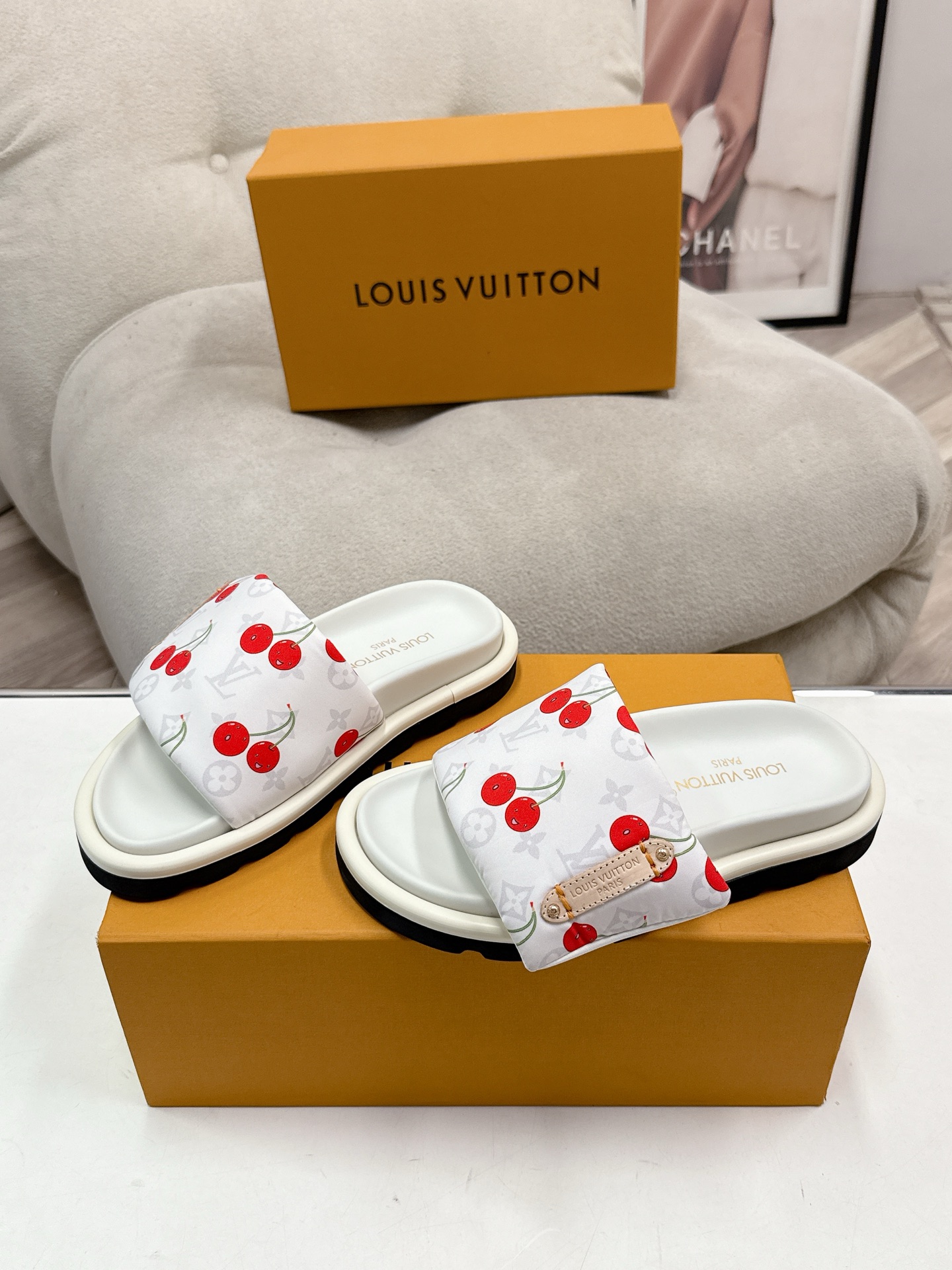 LV Couple's Denim Slippers - cnluxepick