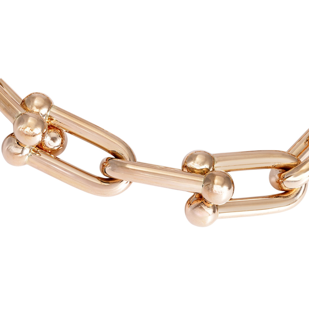 Tiffany & Co. Hardware Link Add 1 Frame Bracelet 18K Rose Gold 60153064