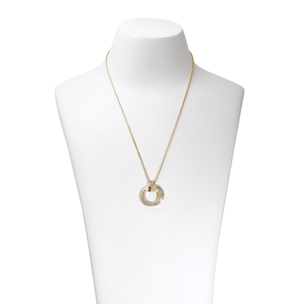 Tiffany & Co. Tiffany T One Circle Necklace 18K Yellow Gold Diamond 72154584