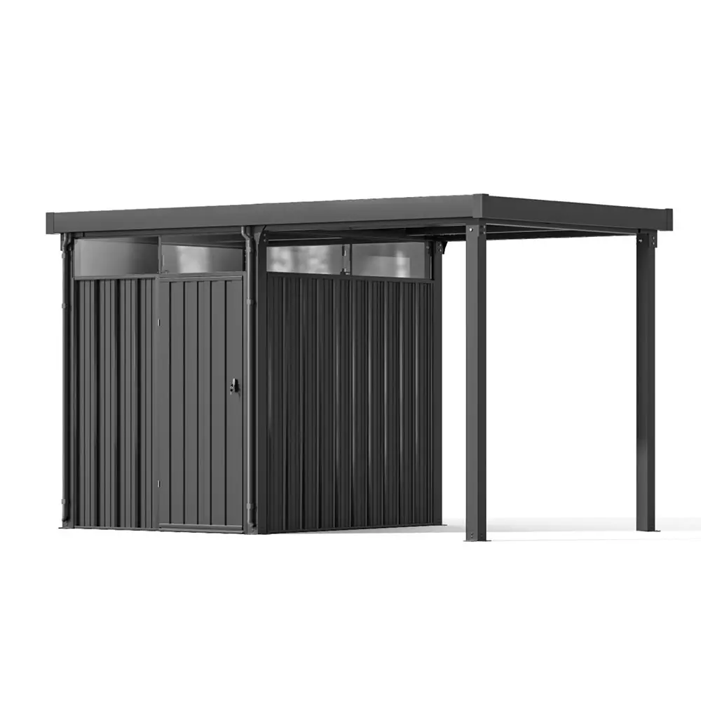 2-in-1 7x7 Shed with a 7x7 Open-Sided Firewood Shed