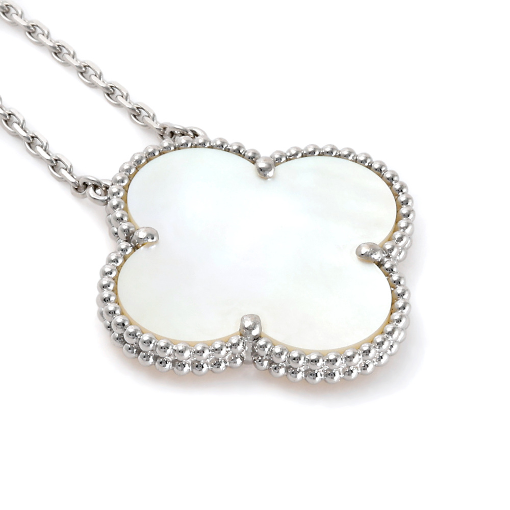 Van Cleef & Arpels Magic Alhambra Necklace 18K White Gold Mother of Pearl VCARN32200