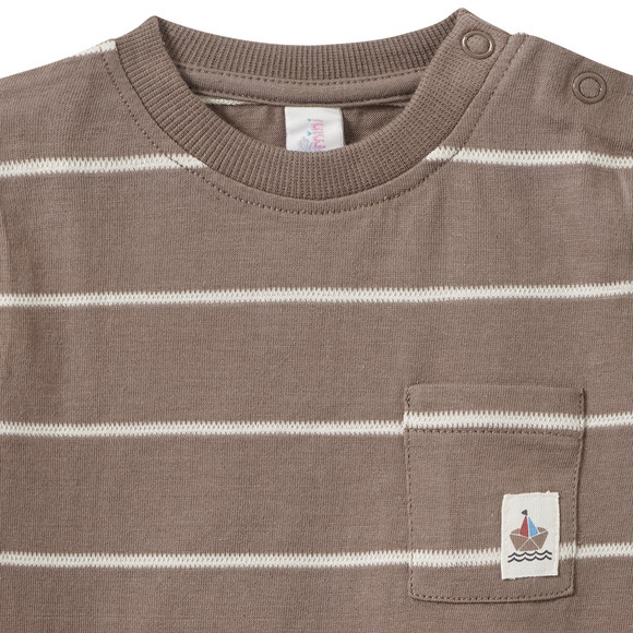 Topomini Baby T-Shirt mit Strukturstreifen