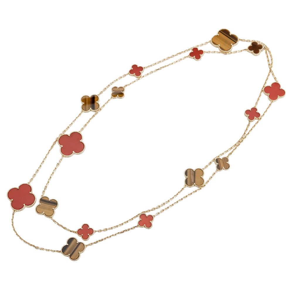 Van Cleef & Arpels Magic Alhambra 16 Motifs Necklace 18K Yellow Gold VCARN5JO00
