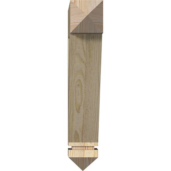 Ekena Millwork BKT04X18X22TRA03RDF 4x22W x 18x22D x 22x22H Traditional Arts u0026 Crafts Rough Sawn BRACKET, Douglas Fir