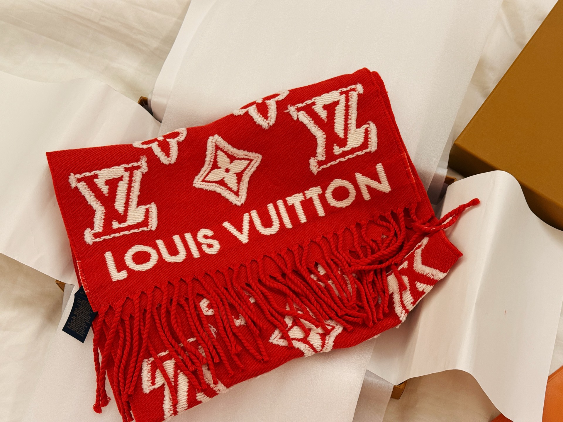 LV 3D Embossed Wool Scarf - cnluxepick