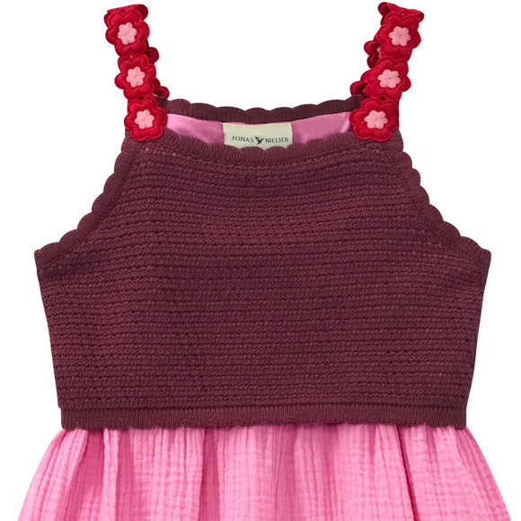 Jonas Nielsen Mädchen Musselin-Kleid mit Stricktop