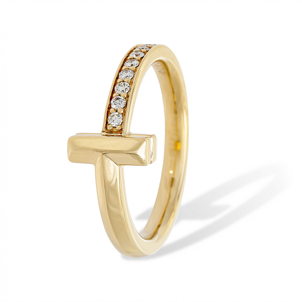 Tiffany & Co. Tiffany T One Ring 18K Yellow Gold Diamond