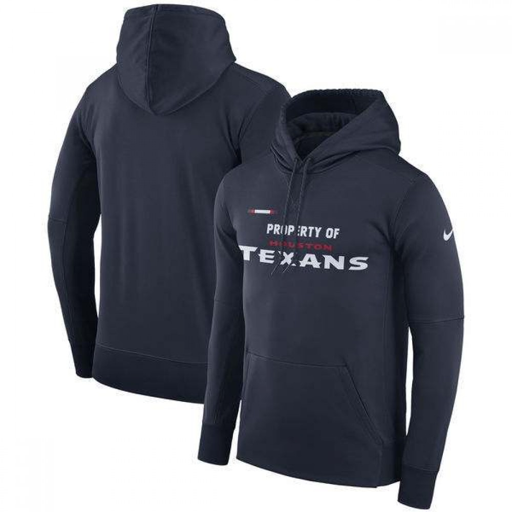 Men's Houston Texans Navy Club Therma NFL Pullover Hoodie