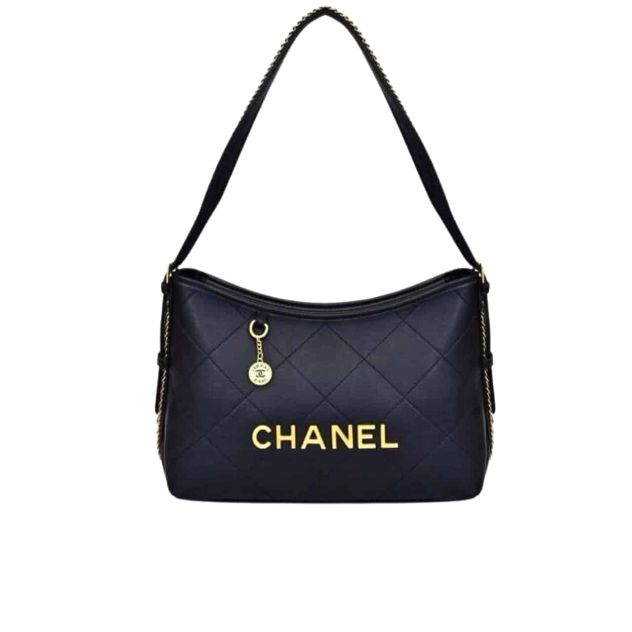Chanel Hobo Bags With Logo In Black 30Cm/11in