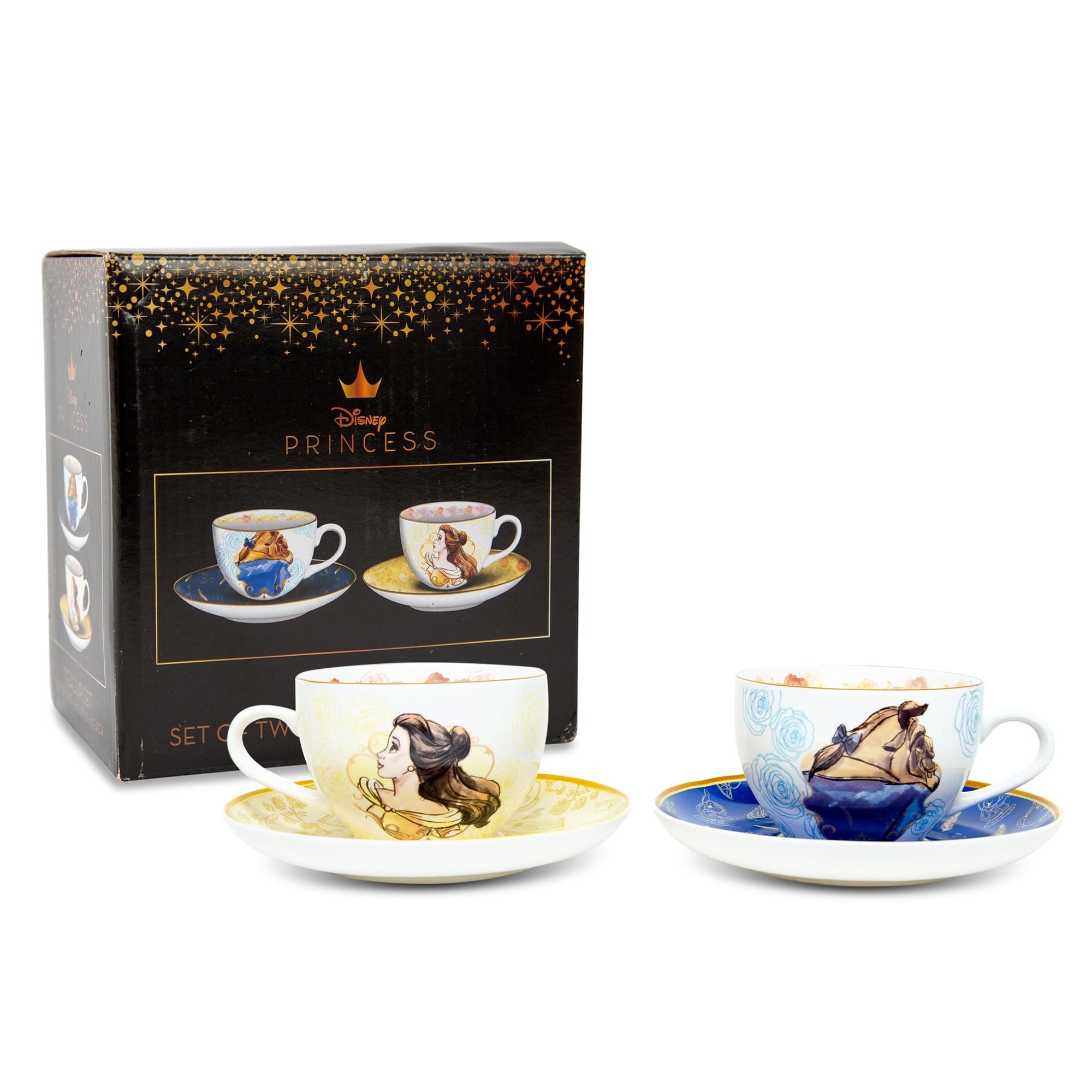 Beauty and the Beast Bone China Teacup and Saucer | Set of 2