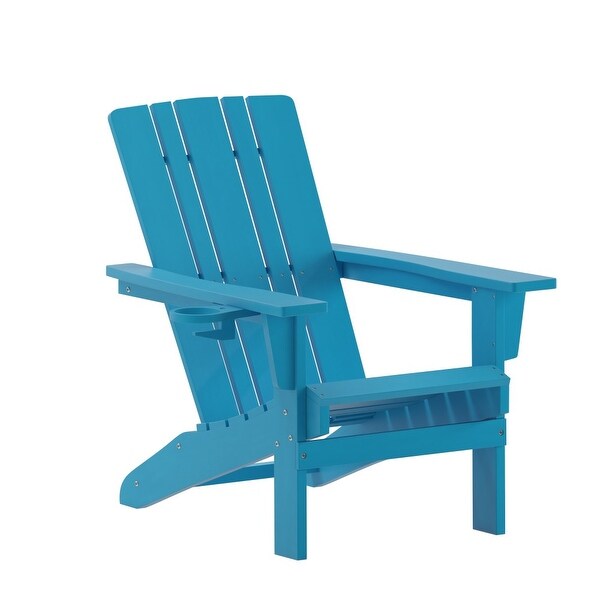 Commercial Grade AllWeather Adirondack Chair with Swiveling Cupholder
