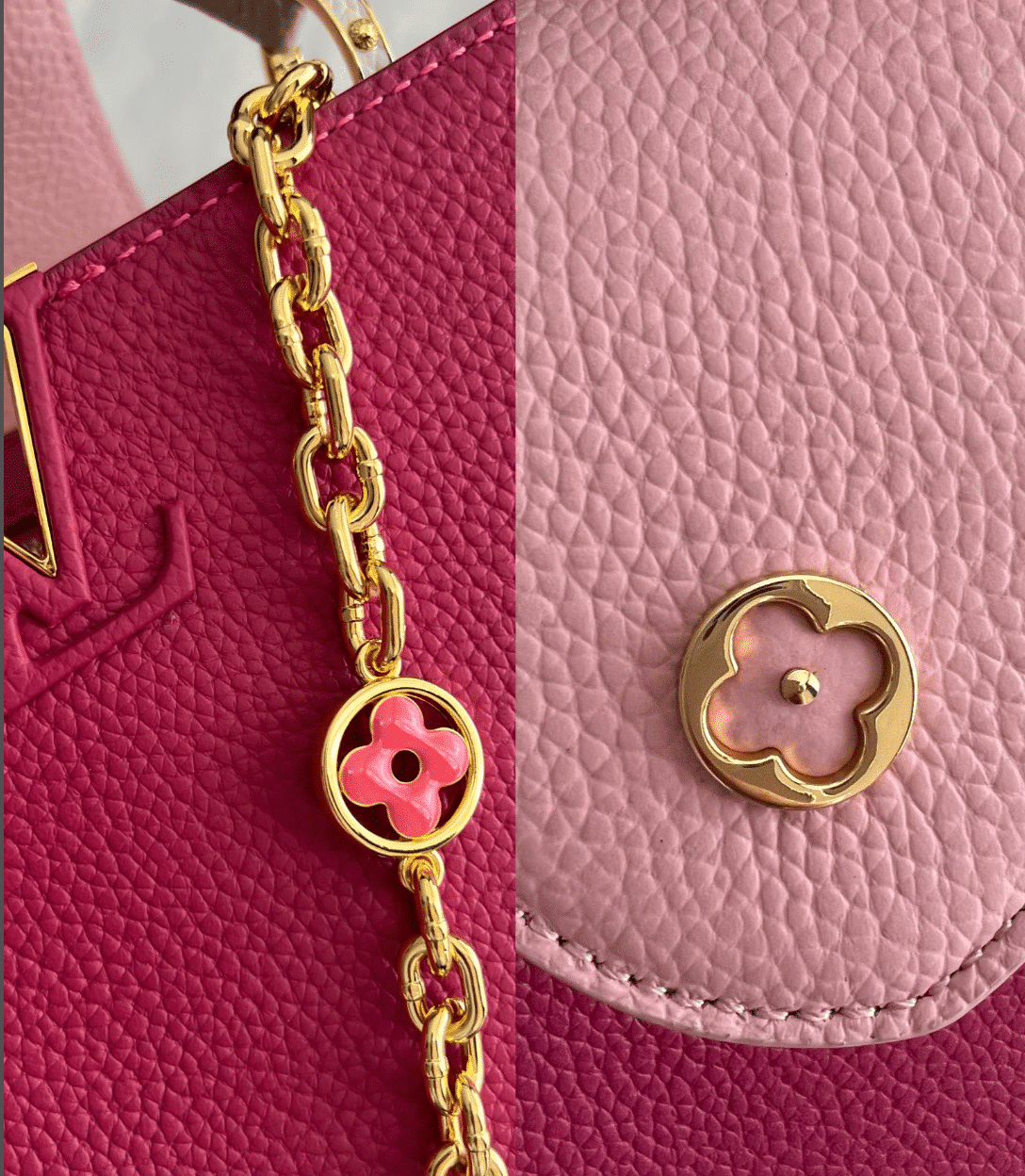 Louis Vuitton Capucines Taurillon Cowhide Dark Pink 27Cm M20845