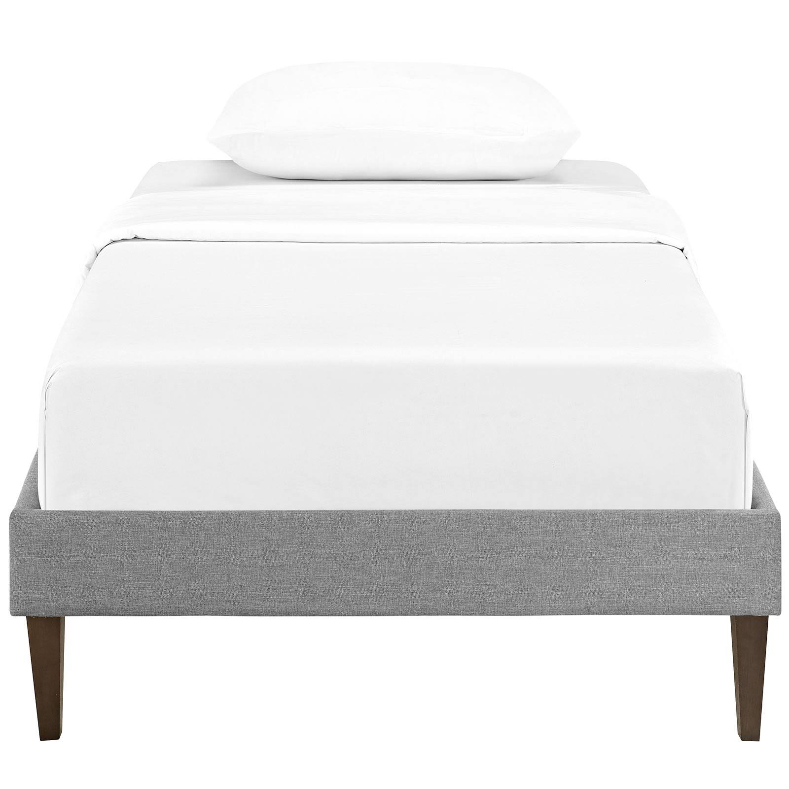 Modway Sharon Twin Fabric Bed Frame with Squared Tapered Legs, Atomic Red