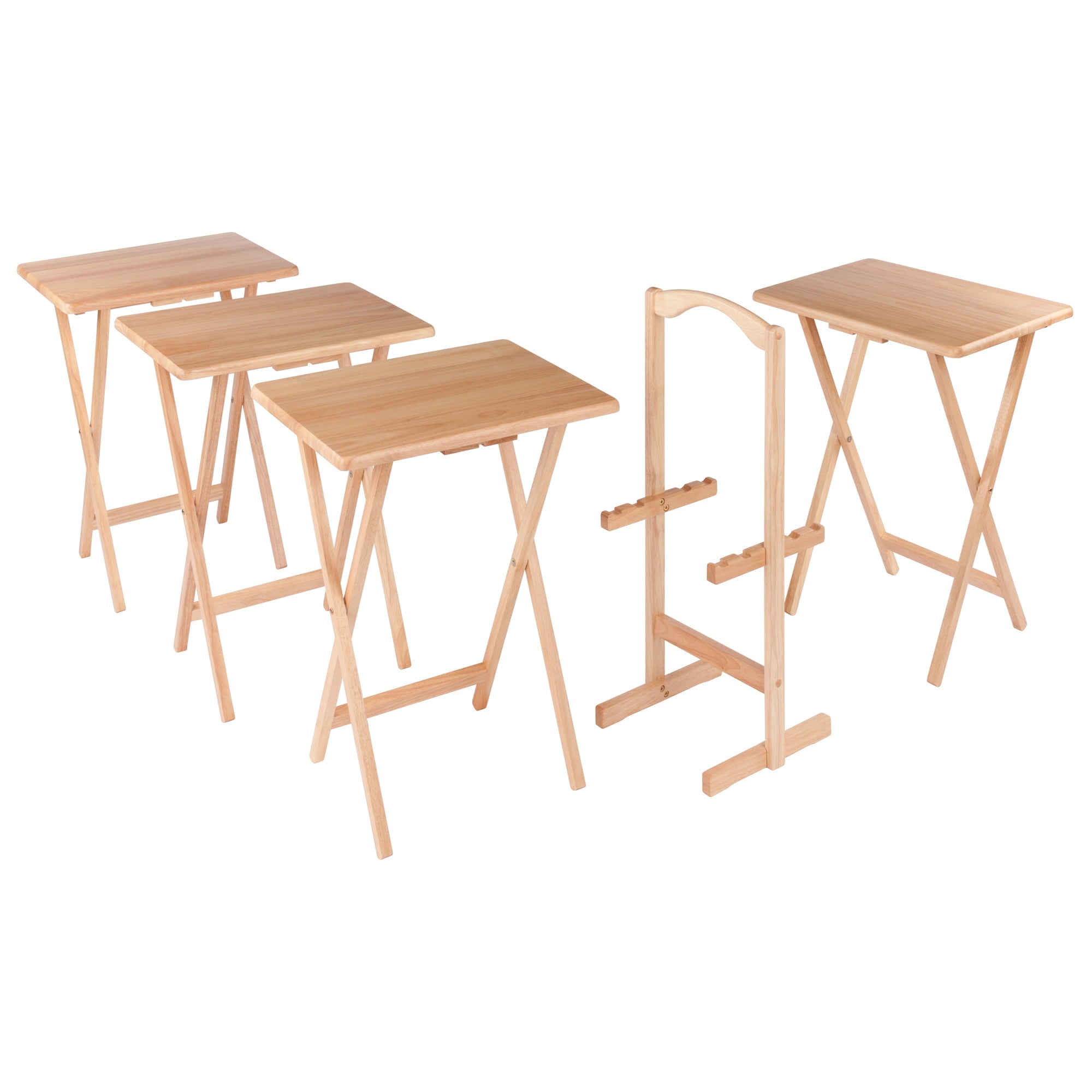 Alex 5-PC Snack Table Set Natural