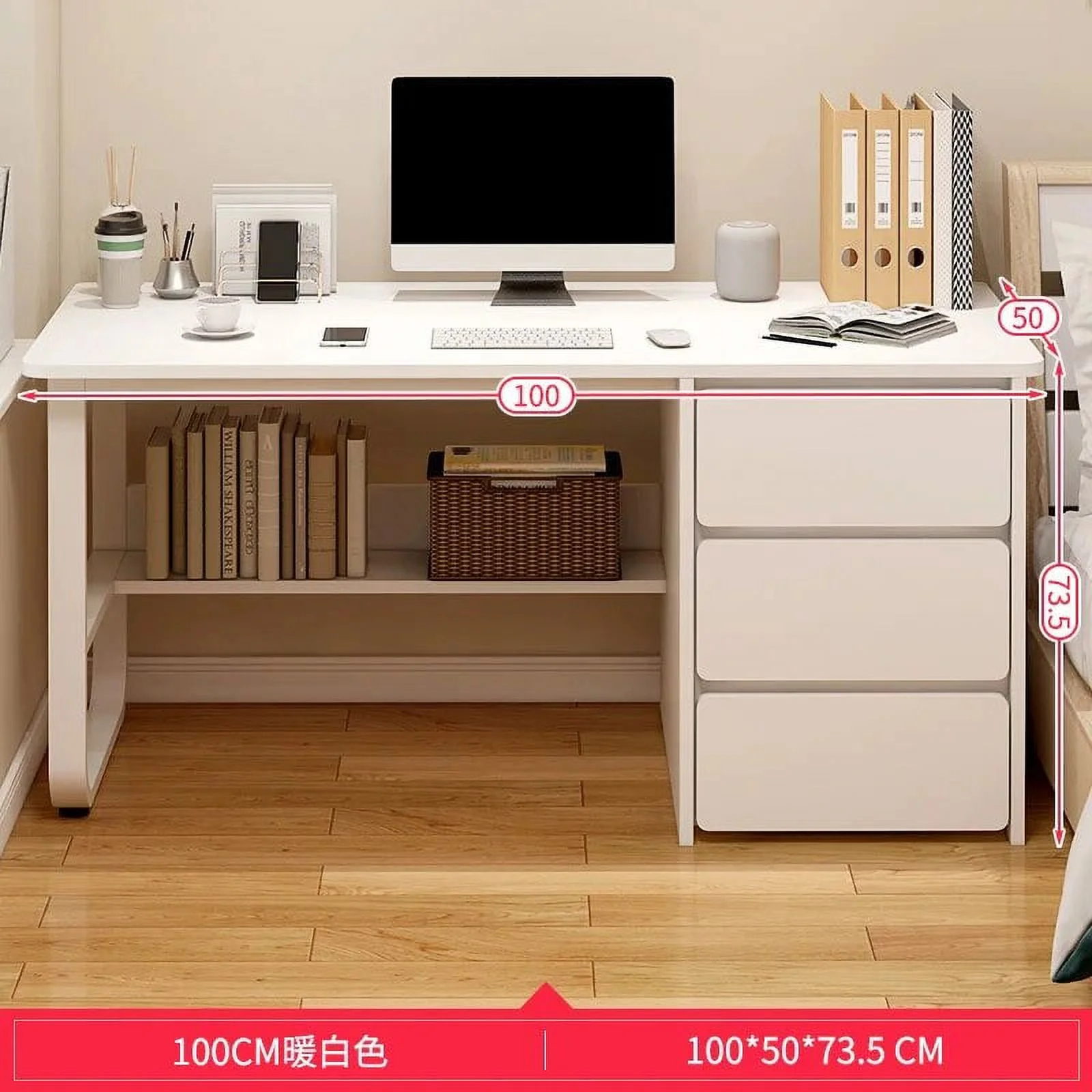 Laptop Supplies Office Desk Writing Bedroom Shelf Gadgets Computer Desks Bookshelf Setup Mesa De Computador Modern Furniture