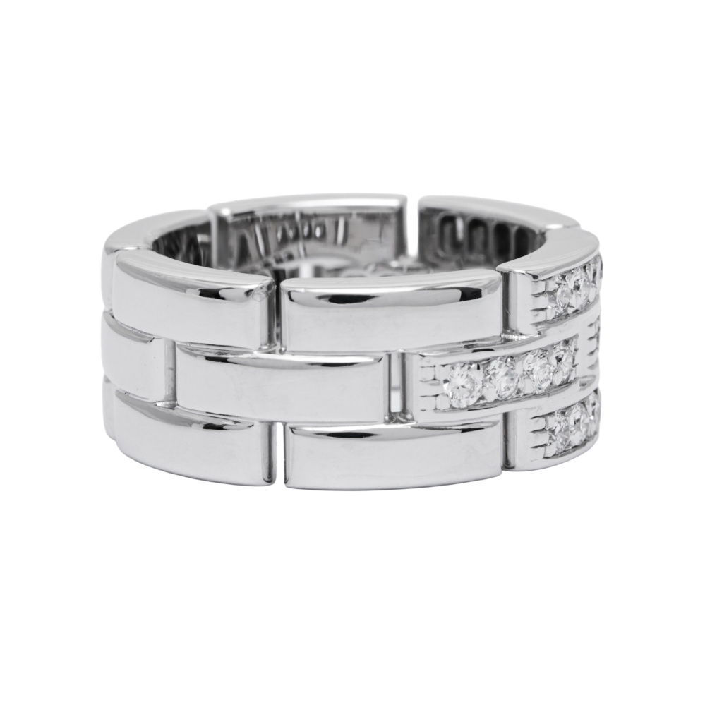 Cartier Mayon Pantale Ring 18K White Gold Diamond N4127200