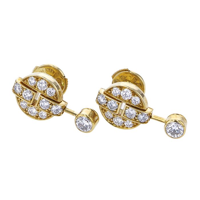 Cartier Imalia Diamond Earrings 18K Yellow Gold
