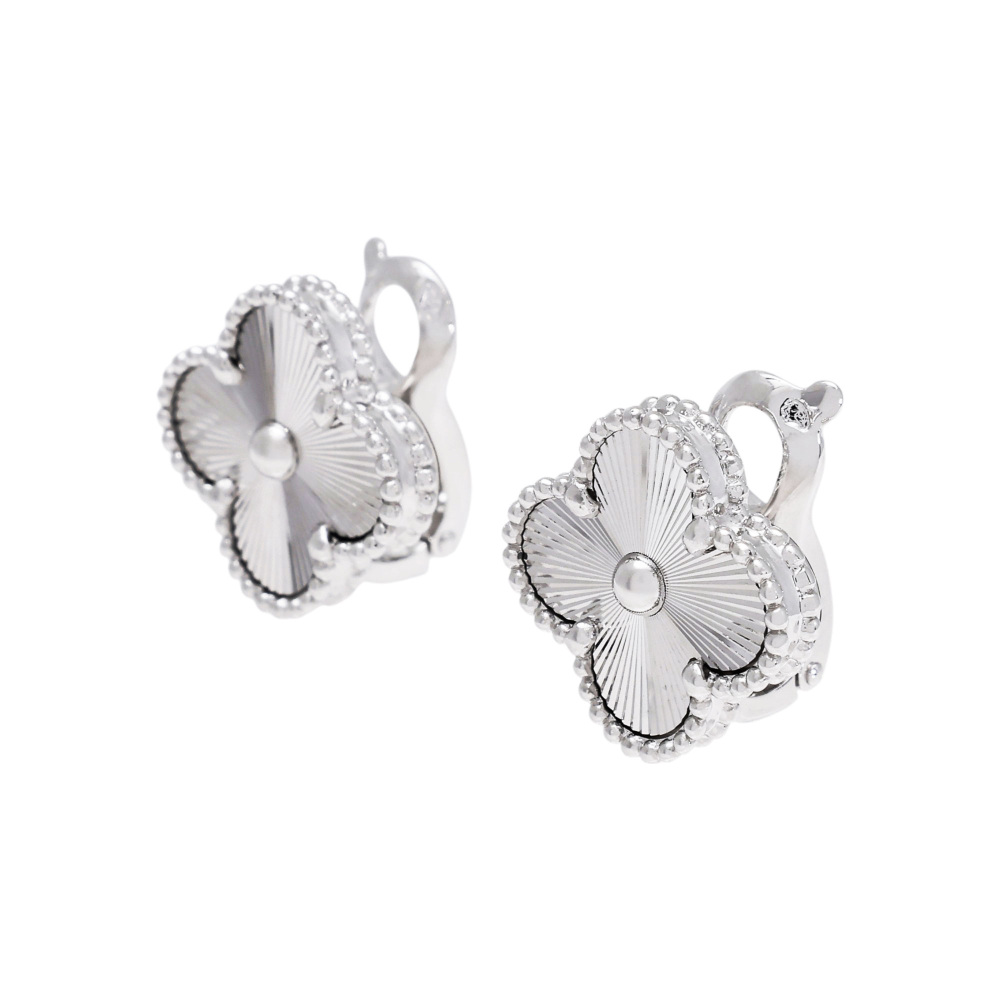 Van Cleef & Arpels Vintage Alhambra Earrings 18K White Gold VCARP9XF00