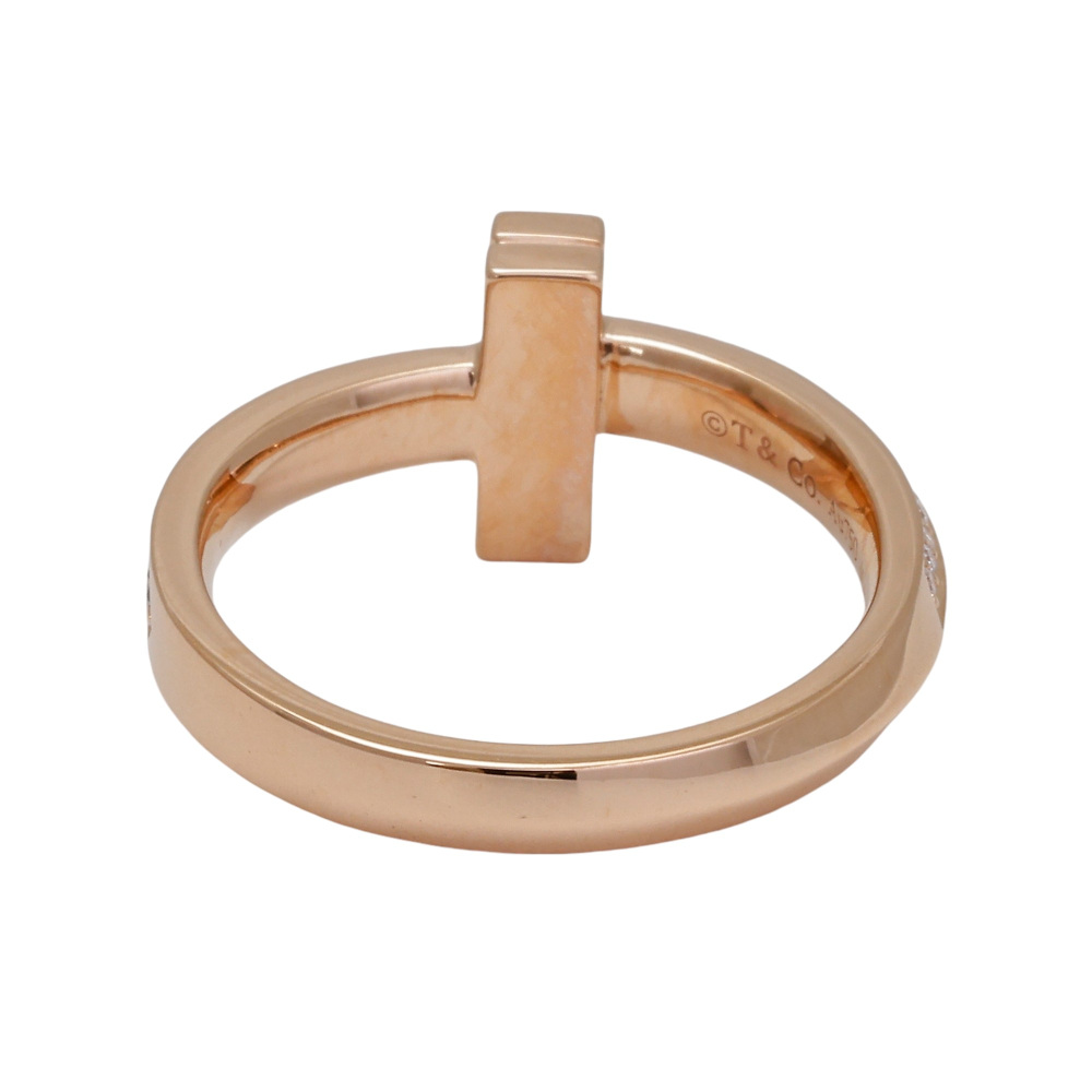 Tiffany & Co. Tiffany T T-one Ring 18K Rose Gold Diamond 73125219