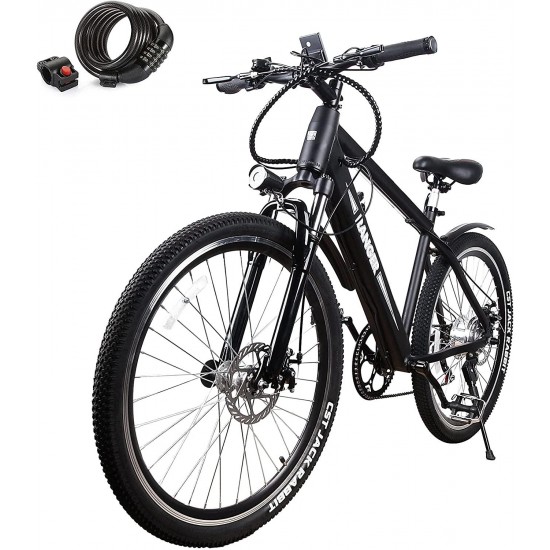 Electric Bicycle Mountain Electric Bike 6 Speed Gear with Battery LCD Display and Charger