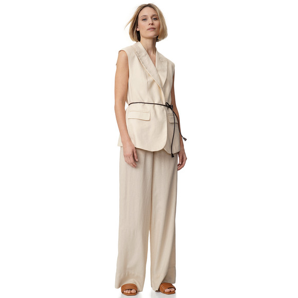 Gina Collection Damen Leinen-Hose mit weitem Bein