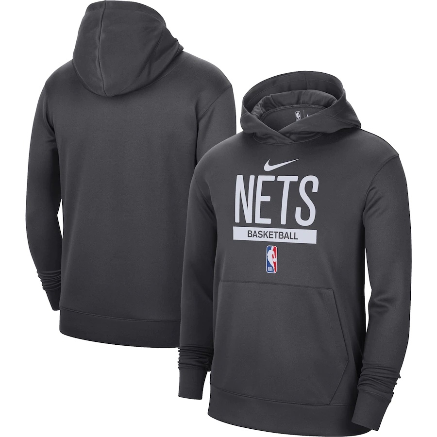 Men's Brooklyn Nets 2022/23 Spotlight On-Court Practice Performance Pullover Hoodie