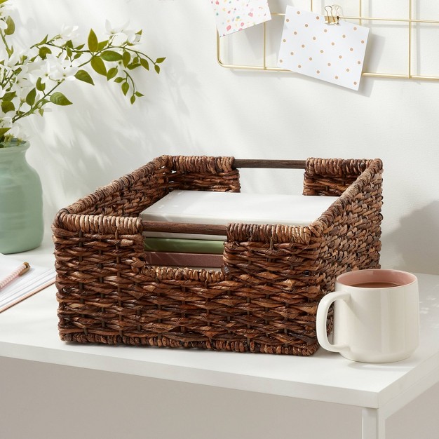 Woven Abaca Folio Bin