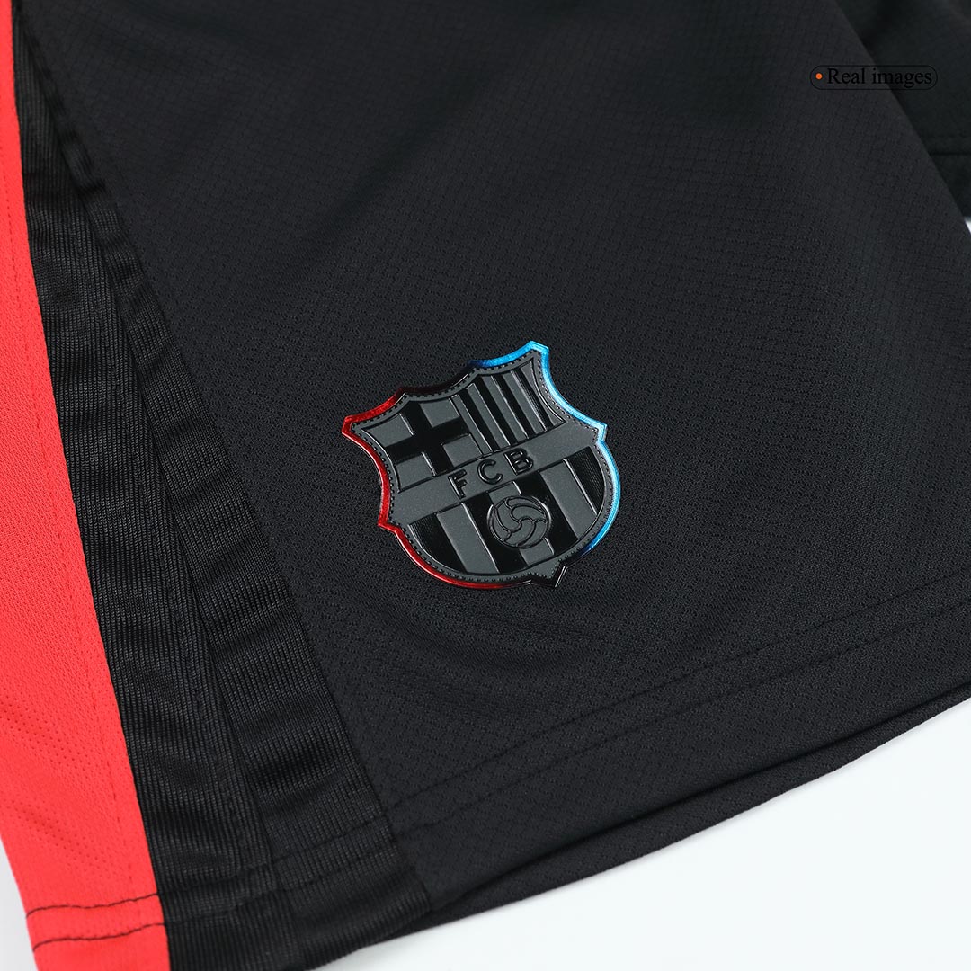 Barcelona Away Kids Soccer Jerseys Kit- Spotify Logo Without Text