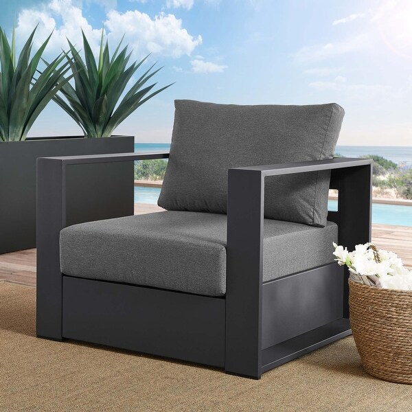 Tahoe Outdoor Patio PowderCoated Aluminum Armchair