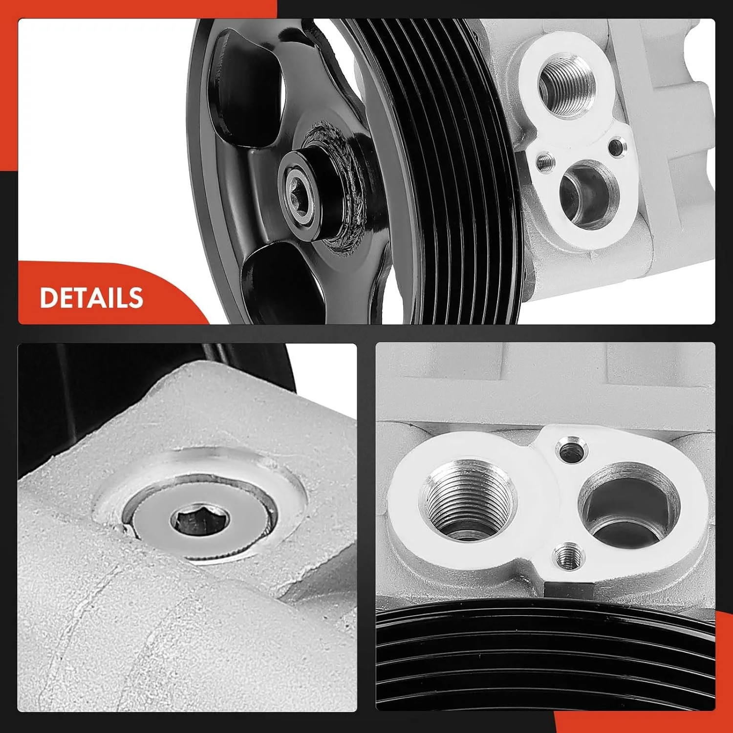 A-Premium Power Steering Pump with Pulley Compatible with Infiniti EX35 EX37 G35 G37 M35 M37 Q40 Q50 Q60 2007-2017
