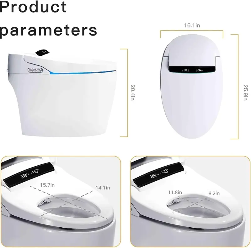 XEK Smart Bidet Toilet – All-in-One Heated Seat, Warm Water Cleansing & Self-Cleaning Nozzle