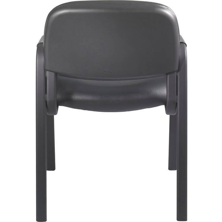 Safco Cava Urth Straight Leg Guest Chair - Black Vinyl