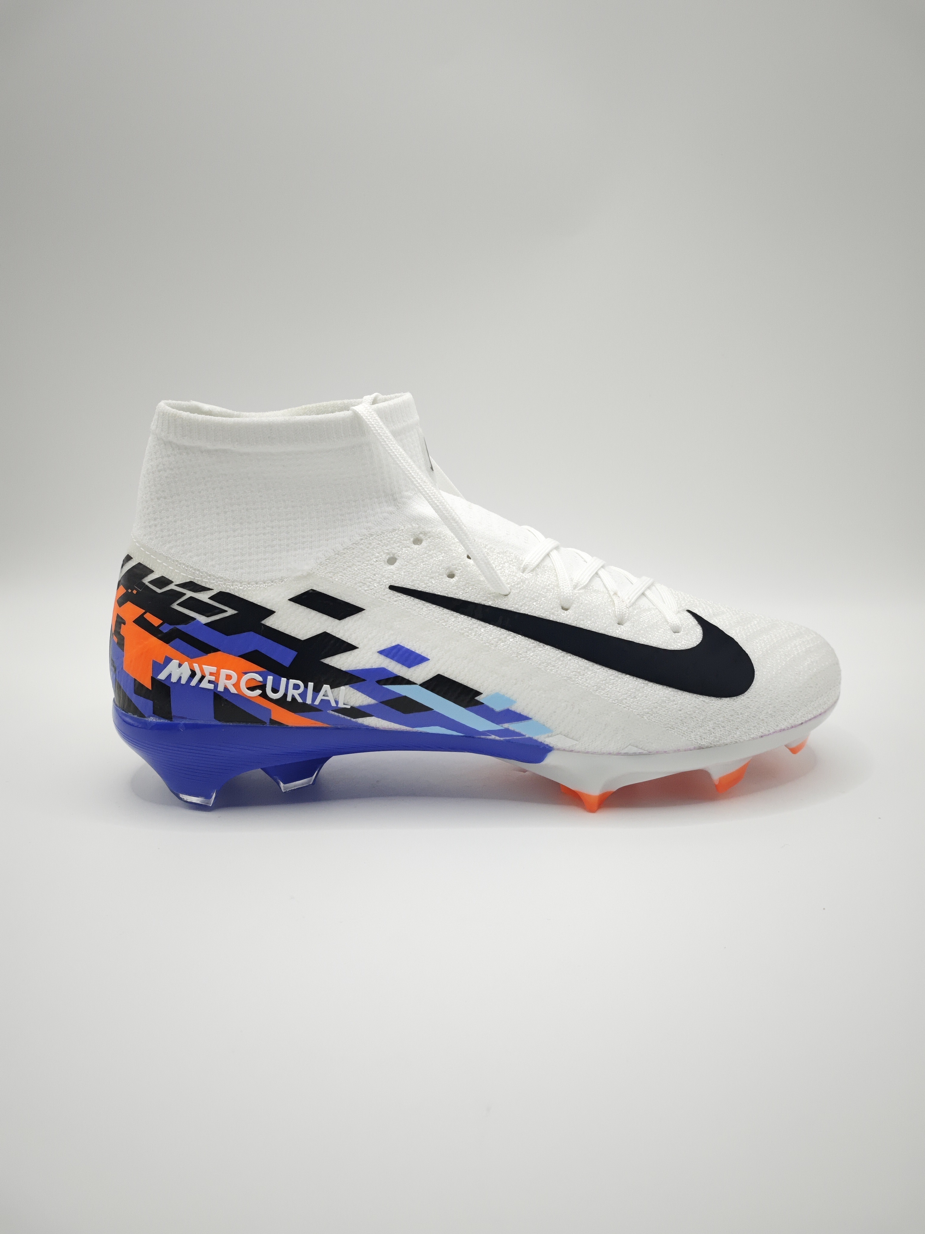 Nike Mercurial 16 FG Soccer Cleats with Built-in Bonded Pack: Full Air Cushion for All-Game Comfort, Waterproof Knit for Rainy Pitches
