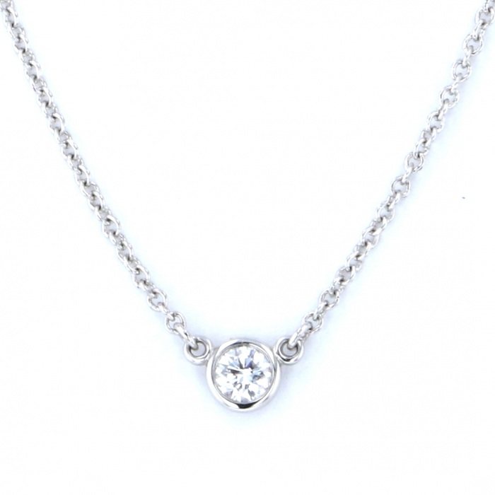 Tiffany & Co. Tiffany Elsa Peretti Diamond By the Yard PT950 Necklace Platinum