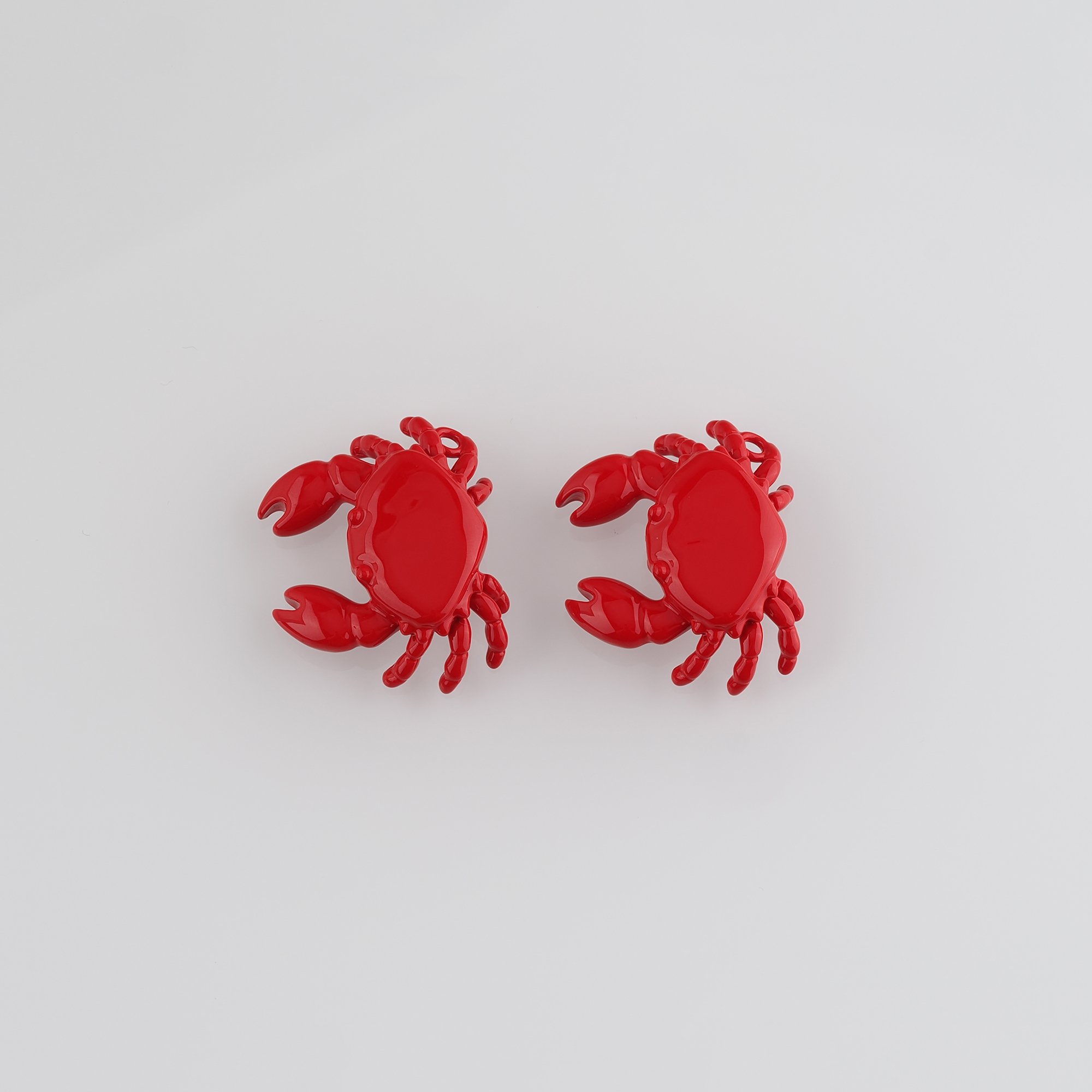 18K Gold Filled Crab Pendant,Enamel Cancer Charm Earrings Necklace for DIY Jewelry Making Supply