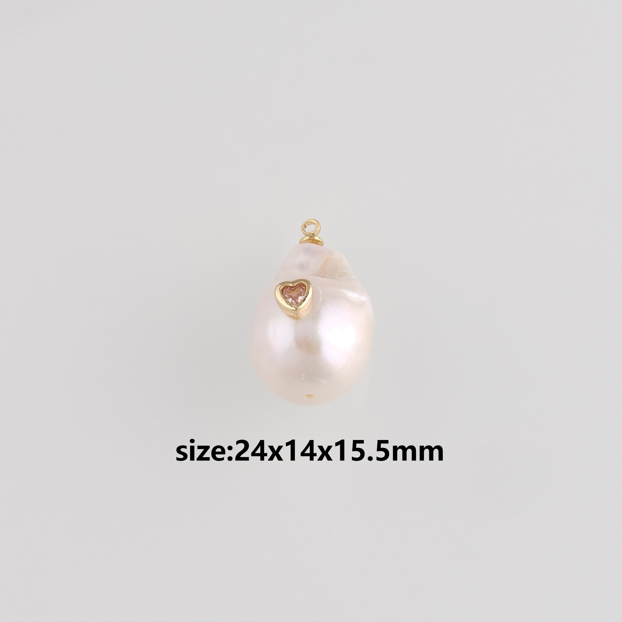 18K Gold Filled Pearl Pendant,Pearl Charm Earrings Necklace for DIY Jewelry Making Supply
