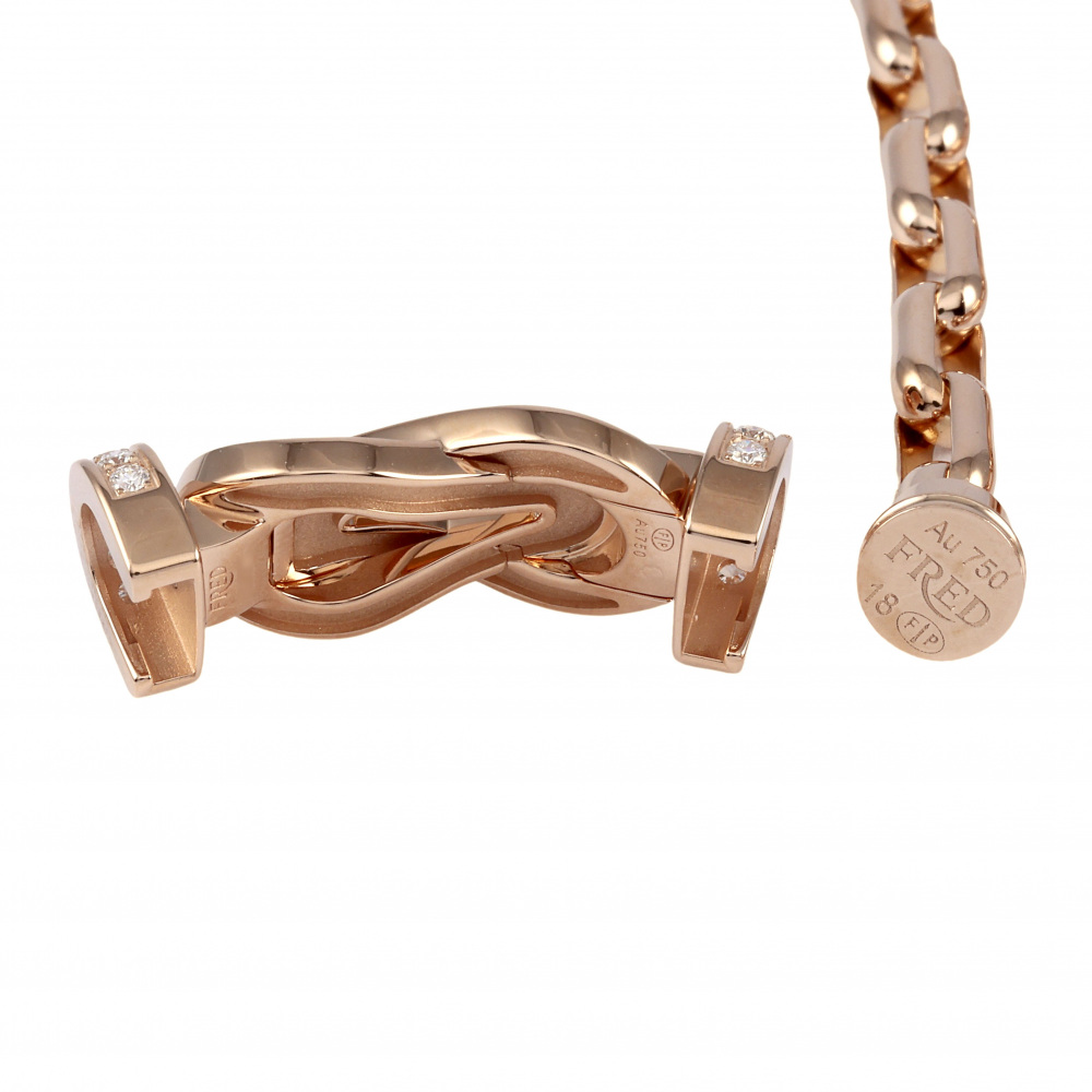 FRED Chance Amphini Lm Link Bracelet 18K Rose Gold Diamond 0B0102-6B0352