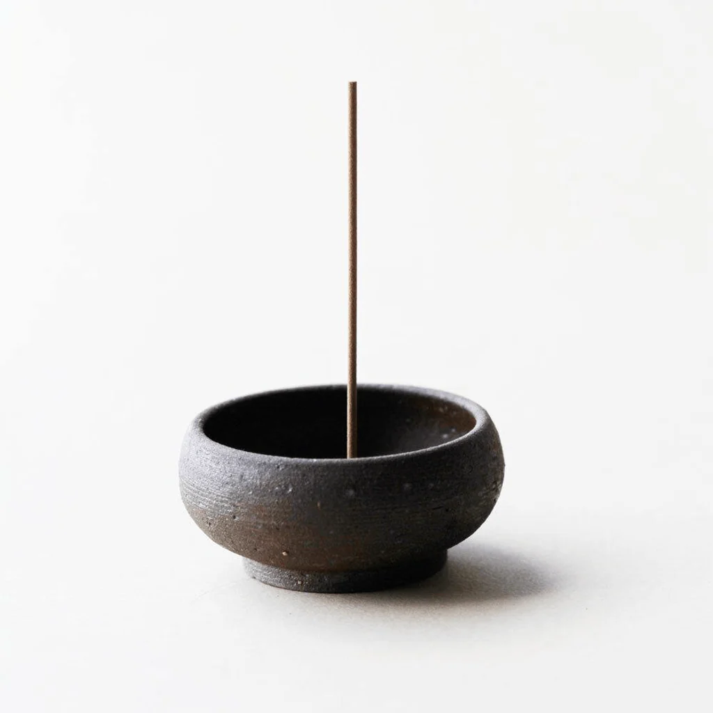 Wabi-Sabi Bowl with Brass Dome Incense Holder