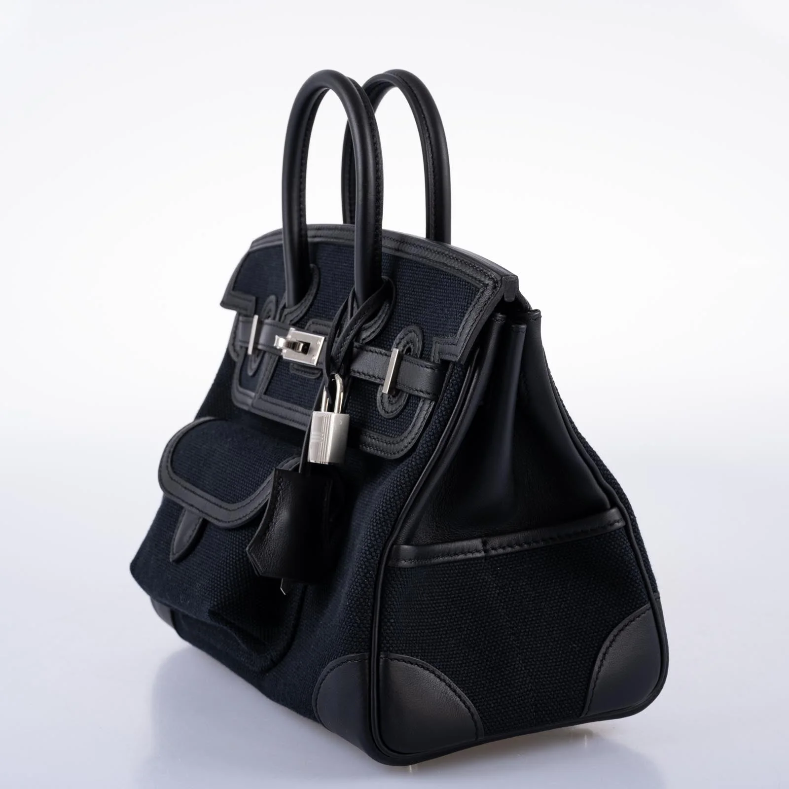 Hermès Birkin 25 Cargo Caban Toile Goéland and Swift Palladium Hardware
