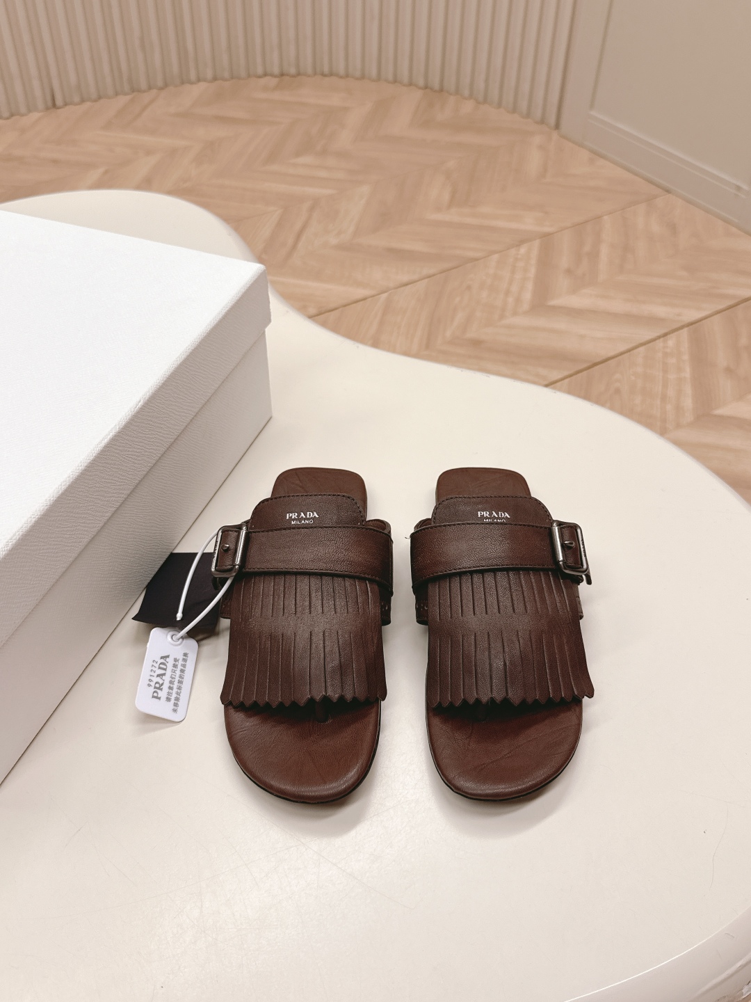 Prada summer catwalk new tassel retro sandals - cnluxepick