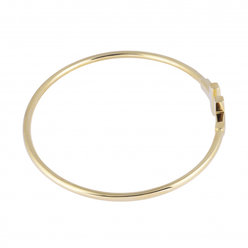 Tiffany & Co. Tiffany T Bracelet 18K Yellow Gold Diamond