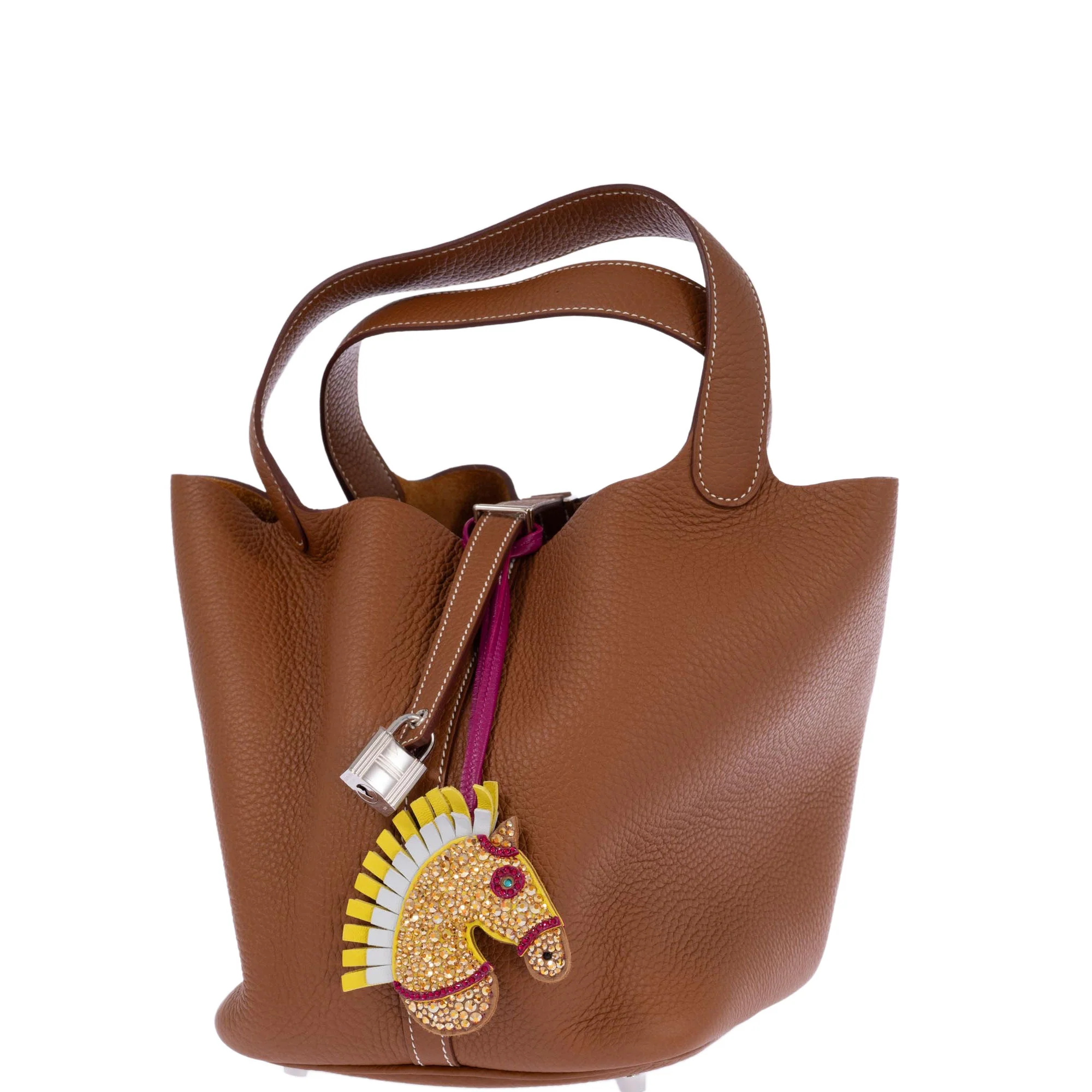 Hermès Picotin Lock 22 Gold Taurillon Clemence with Palladium Hardware